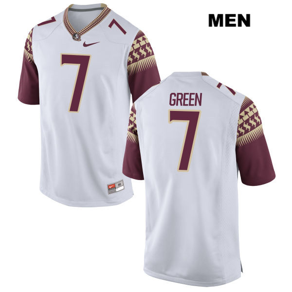 Men's NCAA Nike Florida State Seminoles #7 Ryan Green College White Stitched Authentic Football Jersey QSP6269XH